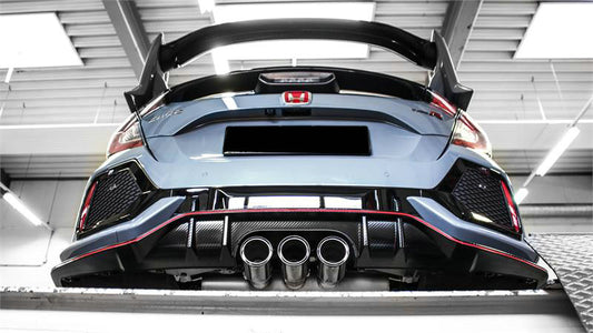 Honda Civic Type-R FK8 2017 2018 2019 2020 2021 with Aftermarket Parts - Rear Lip Carbon Fiber / FRP from EPR USA