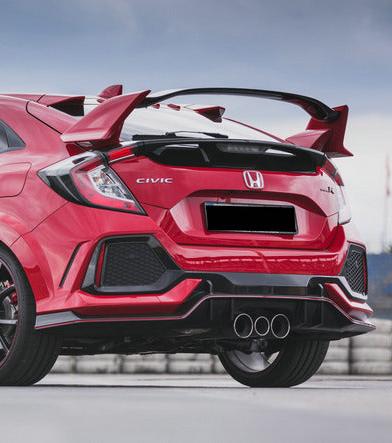 Honda Civic Type-R FK8 2017 2018 2019 2020 2021 with Aftermarket Parts - Rear Lip Carbon Fiber / FRP from EPR USA