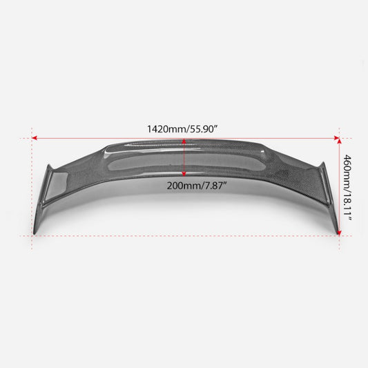 Honda Civic Type-R FL5 2023 2024 with Aftermarket Parts - Modulo Style Rear Spoiler Carbon Fiber / FRP from EPR USA