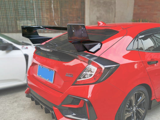 Honda Civic Type-R FK8 2017 2018 2019 2020 2021 with Aftermarket Parts - Type M Style Rear Spoiler Carbon Fiber / FRP from EPR USA