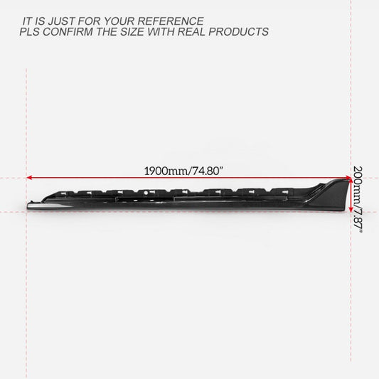 Honda Civic Type-R FK8 2017 2018 2019 2020 2021 with Aftermarket Parts - OEM Style Side Skirts Carbon Fiber / FRP from EPR USA