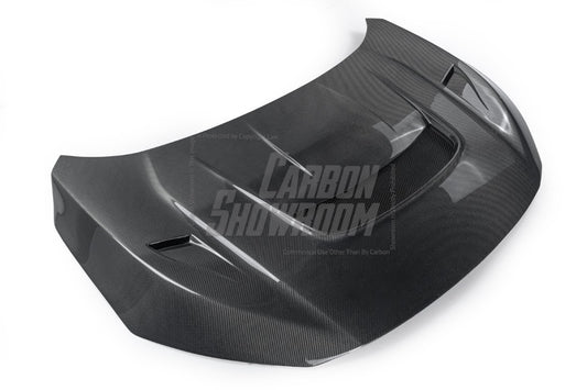 Honda Civic Type-R FK8 2017 2018 2019 2020 2021 with Aftermarket Parts - VRS Style Hood Carbon Fiber / FRP from EPR USA