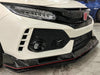 Honda Civic Type-R FK8 2017 2018 2019 2020 2021 with Aftermarket Parts - EV Style Front Lip Carbon Fiber / FRP from EPR USA