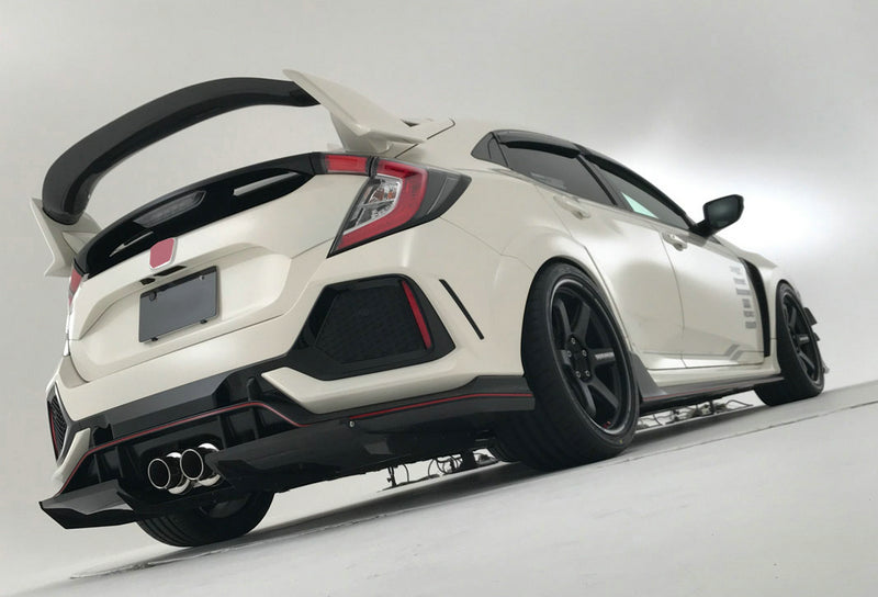 Honda Civic Type-R FK8 2017 2018 2019 2020 2021 with Aftermarket Parts - VRSA1 Style Rear Diffuser Carbon Fiber / FRP from EPR USA