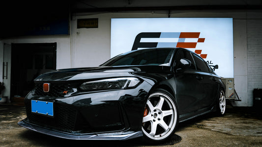 Honda Civic Type-R FL5 2023 2024 with Aftermarket Parts - EPA Front Lip Carbon Fiber / FRP from EPR USA