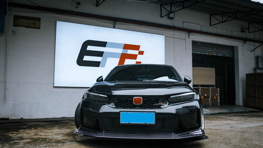 Honda Civic Type-R FL5 2023 2024 with Aftermarket Parts - EPA Front Lip Carbon Fiber / FRP from EPR USA
