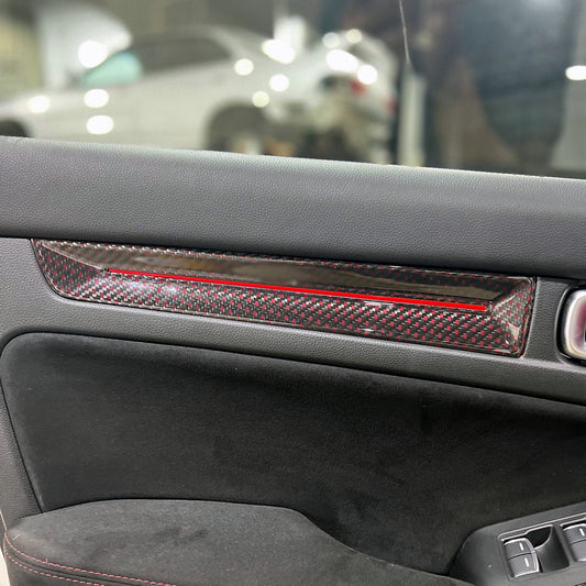 Honda Civic Type-R FL5 2023 2024 with Aftermarket Parts - Front & Rear Door Trim Pre-preg Carbon Fiber from EPR USA
