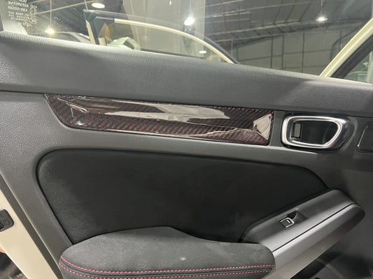 Honda Civic Type-R FL5 2023 2024 with Aftermarket Parts - Front & Rear Door Trim Pre-preg Carbon Fiber from EPR USA
