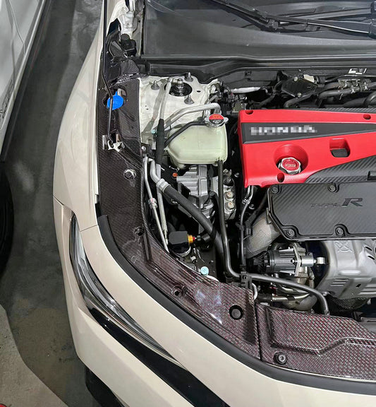 Honda Civic Type-R FL5 2023 2024 with Aftermarket Parts - Radiator Cooling Plate Kit Carbon Fiber from EPR USA