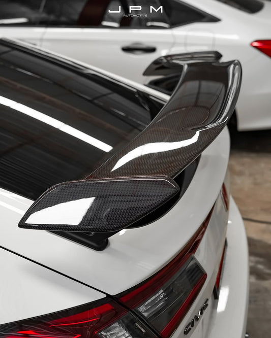Honda Civic Type-R FL5 2023 2024 with Aftermarket Parts - Modulo Style Rear Spoiler Carbon Fiber from EPR USA