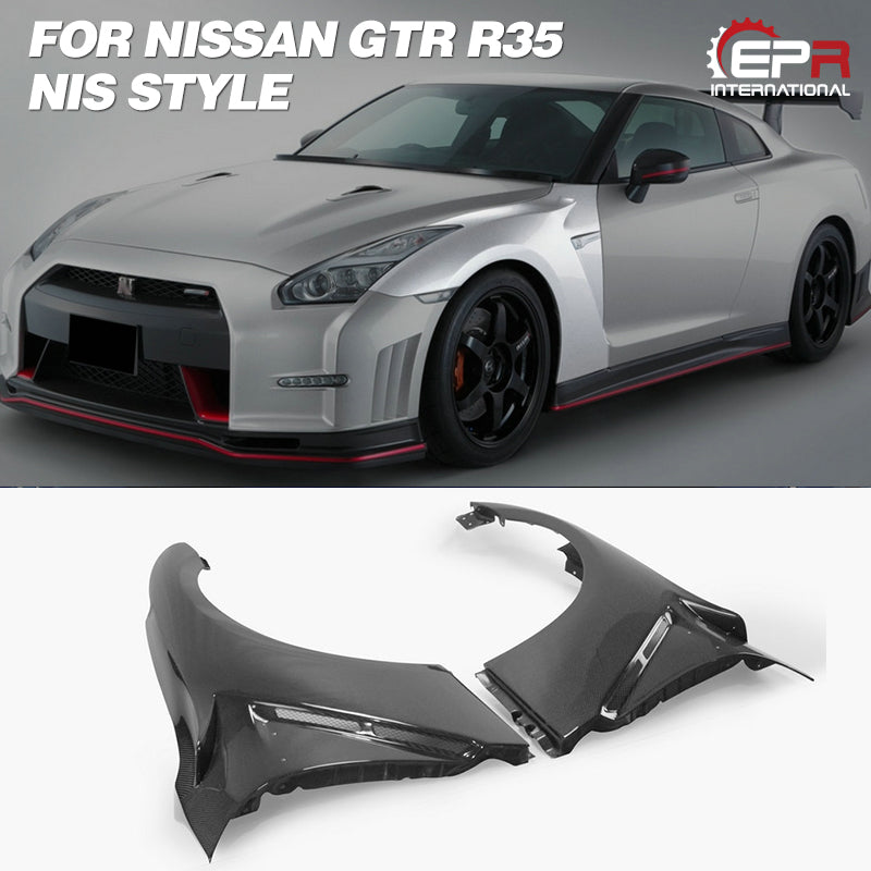 Nissan GTR R35 CBA DBA EBA 2008 2009 2010 2011 2012 2013 2014 2015 2016 2017 2018 2019 2020 2021 2022 2023 2024 with Aftermarket Parts - Front Fenders Carbon Fiber / FRP from EPR USA