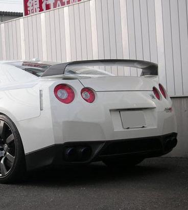 Nissan GTR R35 CBA DBA EBA 2008 2009 2010 2011 2012 2013 2014 2015 2016 2017 2018 2019 2020 2021 2022 2023 2024 with Aftermarket Parts - MN Style V2 & MN Style V1 Rear Spoiler Carbon Fiber / FRP from EPR USA