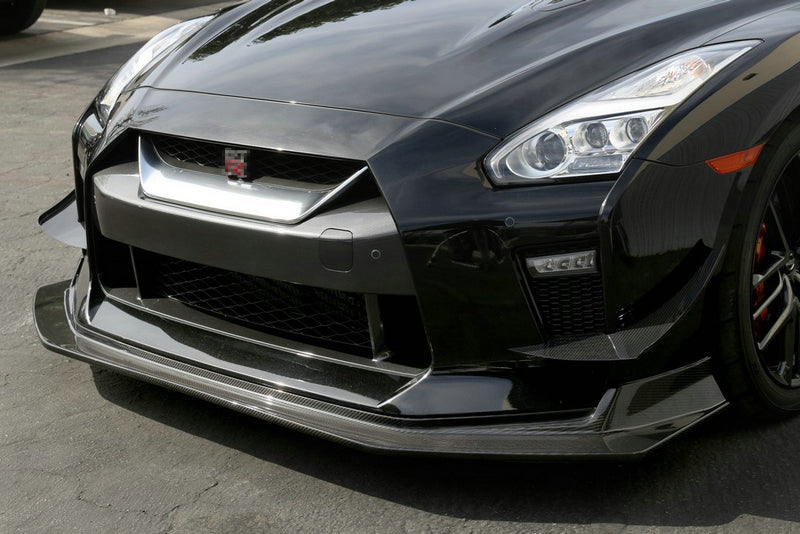 Nissan GTR R35 EBA 2017 2018 2019 2020 2021 2022 2023 2024 with Aftermarket Parts - AP Style Front Bumper Canard Carbon Fiber from EPR USA