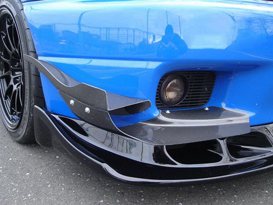 Nissan R33 Skyline GTR 1995 1996 1997 1998 with Aftermarket Parts - AS Style Front Bumper Canard Carbon Fiber / FRP from EPR USA