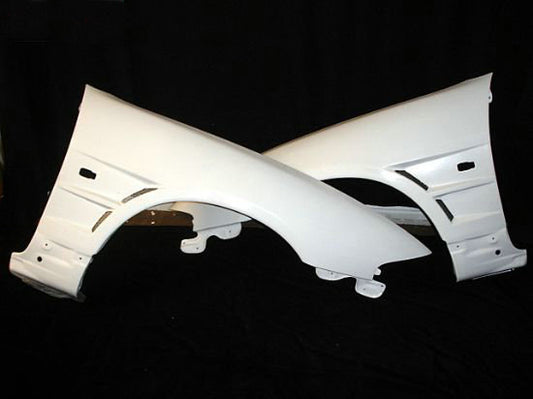 Nissan R33 Skyline GTR 1995 1996 1997 1998 with Aftermarket Parts - BN Style Front Fenders Carbon Fiber / FRP from EPR USA