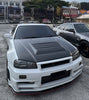 Nissan R34 GTR Base 1999 2000 2001 2002 2003 2004 with Aftermarket Parts - Front Bumper Bottom Lip Carbon Fiber / FRP from EPR USA