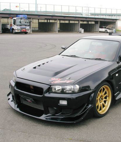 Nissan R34 GTR Base Nismo Z Tune S Tune R Tune V-Spec Tune Nur 1999 2000 2001 2002 2003 2004 with Aftermarket Parts - CW Style Front Bumper Carbon Fiber / FRP from EPR USA