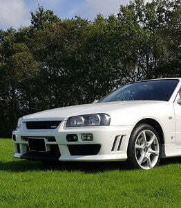 Nissan R34 GTR Base Nismo Z Tune S Tune R Tune V-Spec Tune Nur 1999 2000 2001 2002 2003 2004 with Aftermarket Parts - R Tune Style Front Bumper Carbon Fiber / FRP from EPR USA