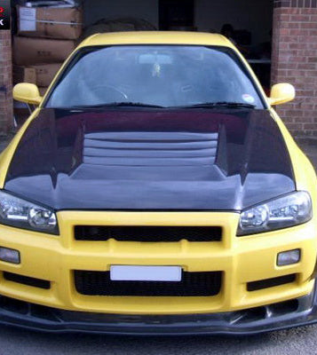 Nissan R34 GTR Base Nismo Z Tune S Tune R Tune V-Spec Tune Nur 1999 2000 2001 2002 2003 2004 with Aftermarket Parts - Nismo Style Hood Carbon Fiber / FRP from EPR USA