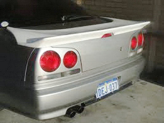 Nissan R34 GTR ER34 GTT 1999 2000 2001 2002 2003 2004 with Aftermarket Parts - BOMX Style Rear Spoiler Carbon Fiber / FRP from EPR USA