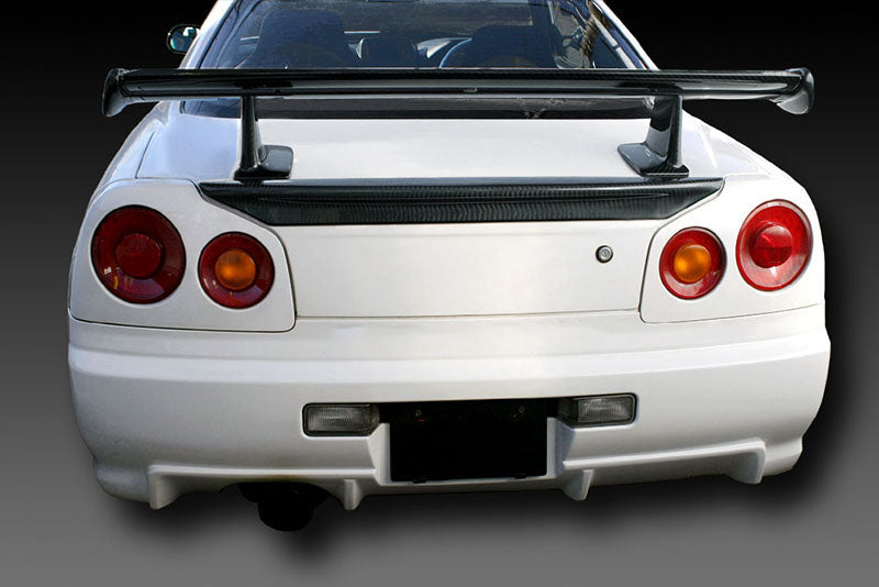 Nissan R34 GTR GTT 1999 2000 2001 2002 2003 2004 with Aftermarket Parts - MI Style Rear Spoiler Carbon Fiber / FRP from EPR USA