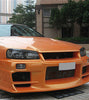 Nissan R34 GTR GTT HR34 ER34 GTT 1999 2000 2001 2002 2003 2004 with Aftermarket Parts - Eyebrow Carbon Fiber / FRP from EPR USA