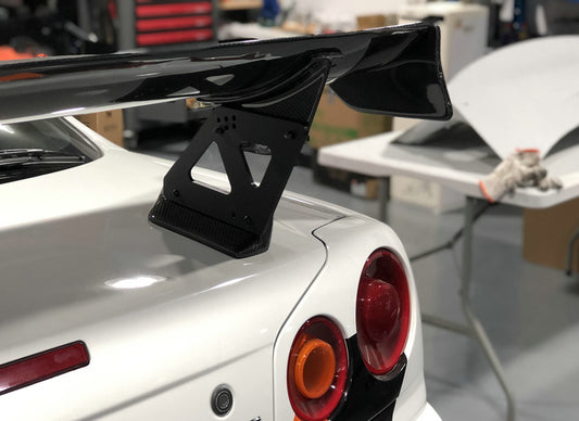 Nissan R34 GTR GTT HR34 ER34 GTT 1999 2000 2001 2002 2003 2004 with Aftermarket Parts - TS Style GT Spoiler Carbon Fiber / FRP from EPR USA