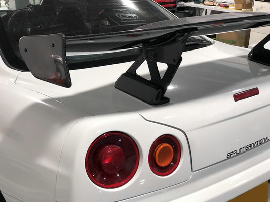 Nissan R34 GTR GTT HR34 ER34 GTT 1999 2000 2001 2002 2003 2004 with Aftermarket Parts - TS Style GT Spoiler Carbon Fiber / FRP from EPR USA