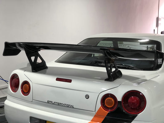 Nissan R34 GTR GTT HR34 ER34 GTT 1999 2000 2001 2002 2003 2004 with Aftermarket Parts - TS Style GT Spoiler Carbon Fiber / FRP from EPR USA