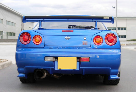 Nissan R34 GTR 1999 2000 2001 2002 2003 2004 with Aftermarket Parts - OEM Style Rear Wing Carbon Fiber / FRP from EPR USA