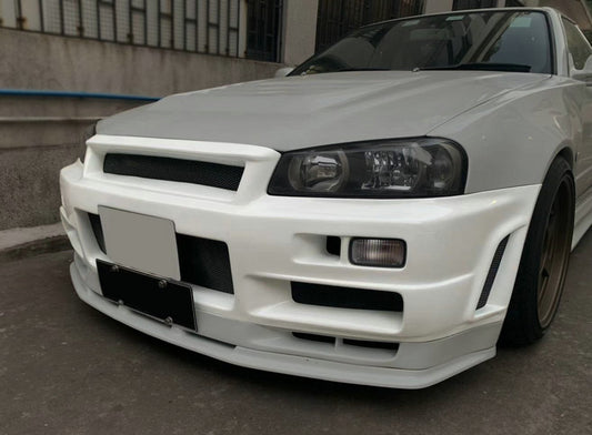 Nissan R34 GTT ER34 HR34 GTT 1999 2000 2001 2002 2003 2004 with Aftermarket Parts - S Tune Style Front Bumper Carbon Fiber / FRP from EPR USA