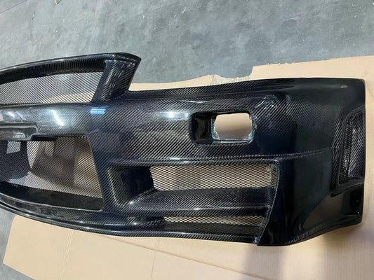 Nissan R34 GTT ER34 HR34 GTT 1999 2000 2001 2002 2003 2004 with Aftermarket Parts - Z Tune Style Front Bumper Carbon Fiber / FRP from EPR USA