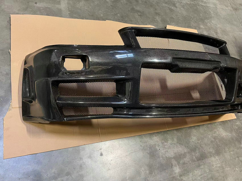 Nissan R34 GTT ER34 HR34 GTT 1999 2000 2001 2002 2003 2004 with Aftermarket Parts - Z Tune Style Front Bumper Carbon Fiber / FRP from EPR USA