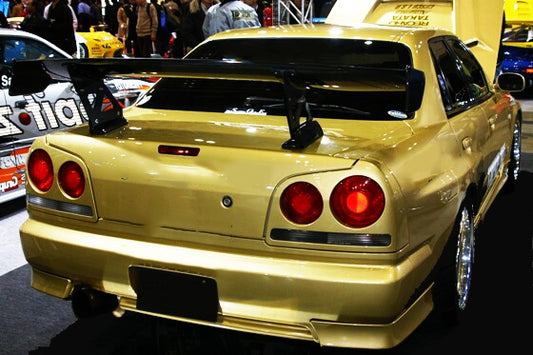 Nissan R34 GTT HR34 ER34 GTT 1999 2000 2001 2002 2003 2004 with Aftermarket Parts - Rear Spoiler AS Style Carbon Fiber / FRP from EPR USA