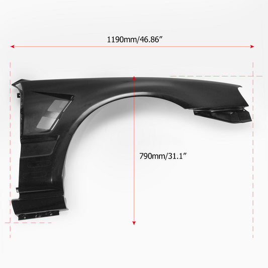 Nissan R34 M34 Stagea1999 2000 2001 2002 2003 2004 with Aftermarket Parts - Front Fender GTR Style Carbon Fiber / FRP from EPR USA