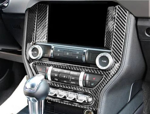 Ford Mustang Ecoboost V6 GT 5.0 Mach1 Bullitt S550.1 S550.2 (For LHD only) 2015 2016 2017 2018 2019 2020 2021 2022 2023 with Aftermarket Parts - Radio Surround Carbon Fiber from EPR USA