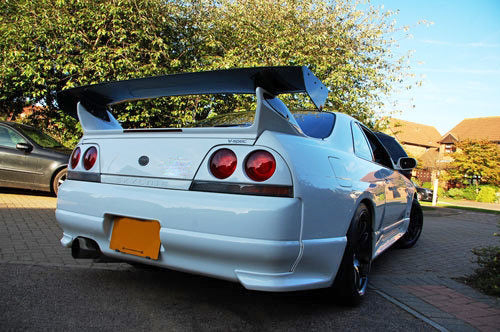 Nissan R33 Skyline GTR 1995 1996 1997 1998 with Aftermarket Parts - Rear GT Spoiler Carbon Fiber / FRP from EPR USA