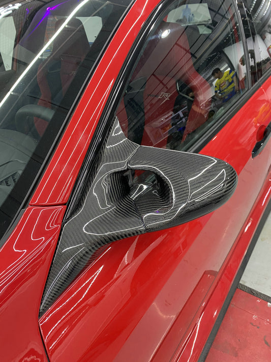 Honda Civic Type-R FK8 2017 2018 2019 2020 2021 & Civic 10th Gen FK7 2017 2018 2019 2020 2021 with Aftermarket Parts - Aero Mirror (Left & Right Hand Drive) Carbon Fiber from EPR USA
