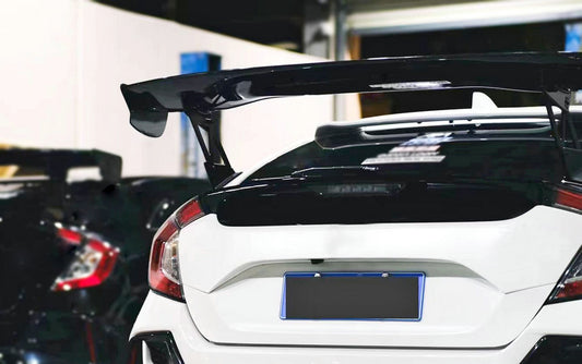 Honda Civic Type-R FK8 2017 2018 2019 2020 2021 & Civic 10th Gen FK7 2017 2018 2019 2020 2021 with Aftermarket Parts - JS Style Rear GT Spoiler Carbon Fiber / FRP from EPR USA