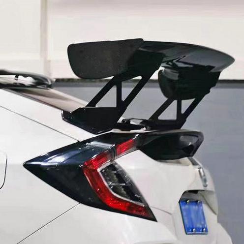 Honda Civic Type-R FK8 2017 2018 2019 2020 2021 & Civic 10th Gen FK7 2017 2018 2019 2020 2021 with Aftermarket Parts - JS Style Rear GT Spoiler Carbon Fiber / FRP from EPR USA