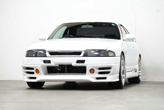 Nissan R33 Skyline GTST Series 1 1993 1994 1995 1996 with Aftermarket Parts - TRIAL Style Front Bumper Carbon Fiber / FRP from EPR USA