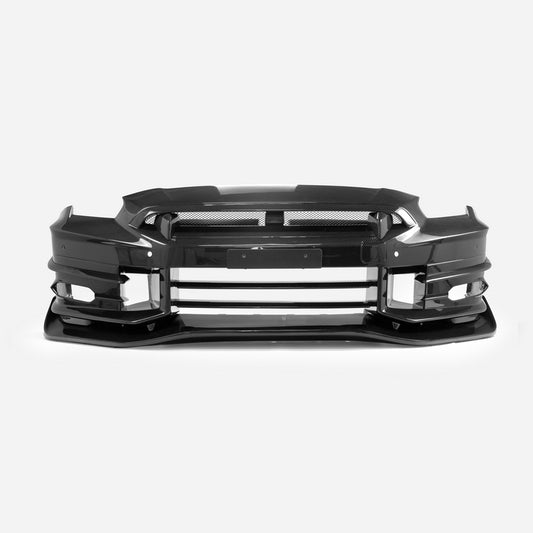 Nissan GTR R35 CBA DBA EBA 2008 2009 2010 2011 2012 2013 2014 2015 2016 2017 2018 2019 2020 2021 2022 2023 2024 (for installation on 2008 2009 2010 2011 2012 2013 2014 2015 2016 vehicles, 2017 2018 2019 2020 2021 2022 2023 2024 hood is recommended) with Aftermarket Parts - TS Style Front Bumper Dry Pre-preg Carbon Fiber from EPR USA