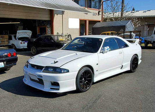 Nissan R33 Skyline GTR 1995 1996 1997 1998 with Aftermarket Parts - TS Style Front Bumper Carbon Fiber / FRP from EPR USA