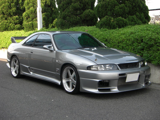 Nissan R33 Skyline GTR 1995 1996 1997 1998 with Aftermarket Parts - TS Style Hood Carbon Fiber / FRP from EPR USA