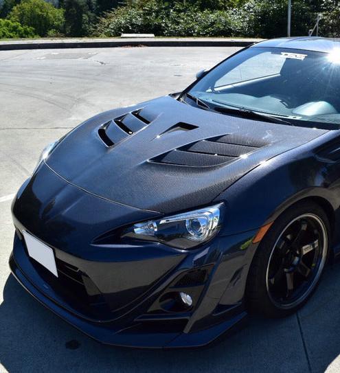 Toyota GT86 86 TRD GT SE Base 2017 2018 2019 2020 & Scion FR-S FRS 2013 2014 2015 2016 & Subaru BRZ TS Limited Premium 2013 2014 2015 2016 2017 2018 2019 2020 with Aftermarket Parts - VRS Style Hood without water blocking plate & Hood with water blocking plate Carbon Fiber / FRP from EPR USA
