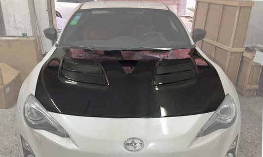 Toyota GT86 86 TRD GT SE Base 2017 2018 2019 2020 & Scion FR-S FRS 2013 2014 2015 2016 & Subaru BRZ TS Limited Premium 2013 2014 2015 2016 2017 2018 2019 2020 with Aftermarket Parts - VRS Style Hood without water blocking plate & Hood with water blocking plate Carbon Fiber / FRP from EPR USA