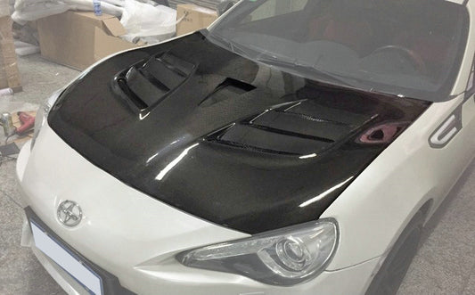 Toyota GT86 86 TRD GT SE Base 2017 2018 2019 2020 & Scion FR-S FRS 2013 2014 2015 2016 & Subaru BRZ TS Limited Premium 2013 2014 2015 2016 2017 2018 2019 2020 with Aftermarket Parts - VRS Style Hood without water blocking plate & Hood with water blocking plate Carbon Fiber / FRP from EPR USA