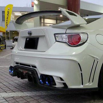 Toyota GT86 86 TRD GT SE Base 2017 2018 2019 2020 & Scion FR-S FRS 2013 2014 2015 2016 & Subaru BRZ TS Limited Premium 2013 2014 2015 2016 2017 2018 2019 2020 with Aftermarket Parts - TK Style Rear Spoiler Carbon Fiber / FRP from EPR USA