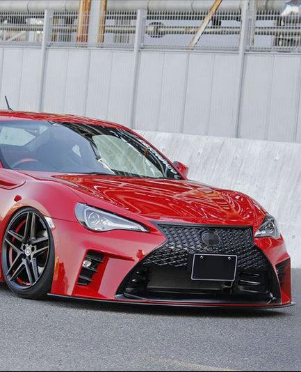 Toyota GT86 86 TRD GT SE Base 2017 2018 2019 2020 & Scion FR-S FRS 2013 2014 2015 2016 & Subaru BRZ TS Limited Premium 2013 2014 2015 2016 2017 2018 2019 2020 with Aftermarket Parts - Lexus Style Front Bumper & Lip FRP from EPR USA