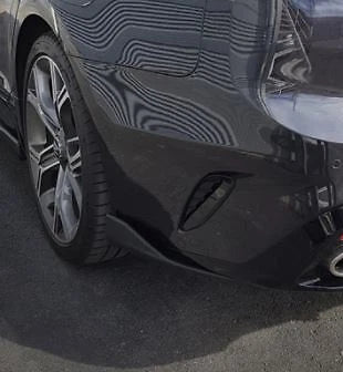Kia Stinger GT 2018 2019 2020 2021 2022 2023 with Aftermarket Parts - Type M Style Rear Corner Splitter Carbon Fiber from EPR USA